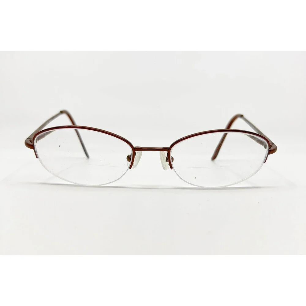 Saki Eyeglasses Women Brown Oval MOD.508 Handmade Japan 50-19-140 50mm